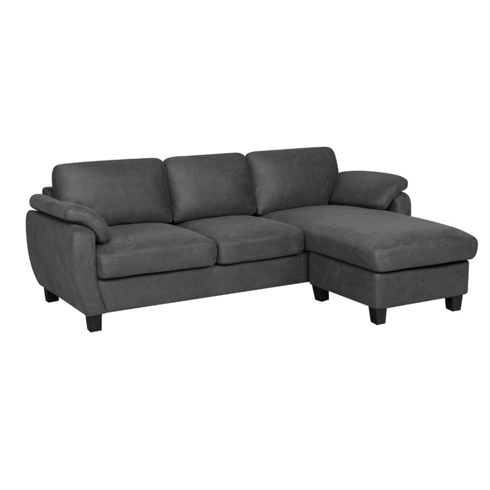 sofa L Bisotec Full gris