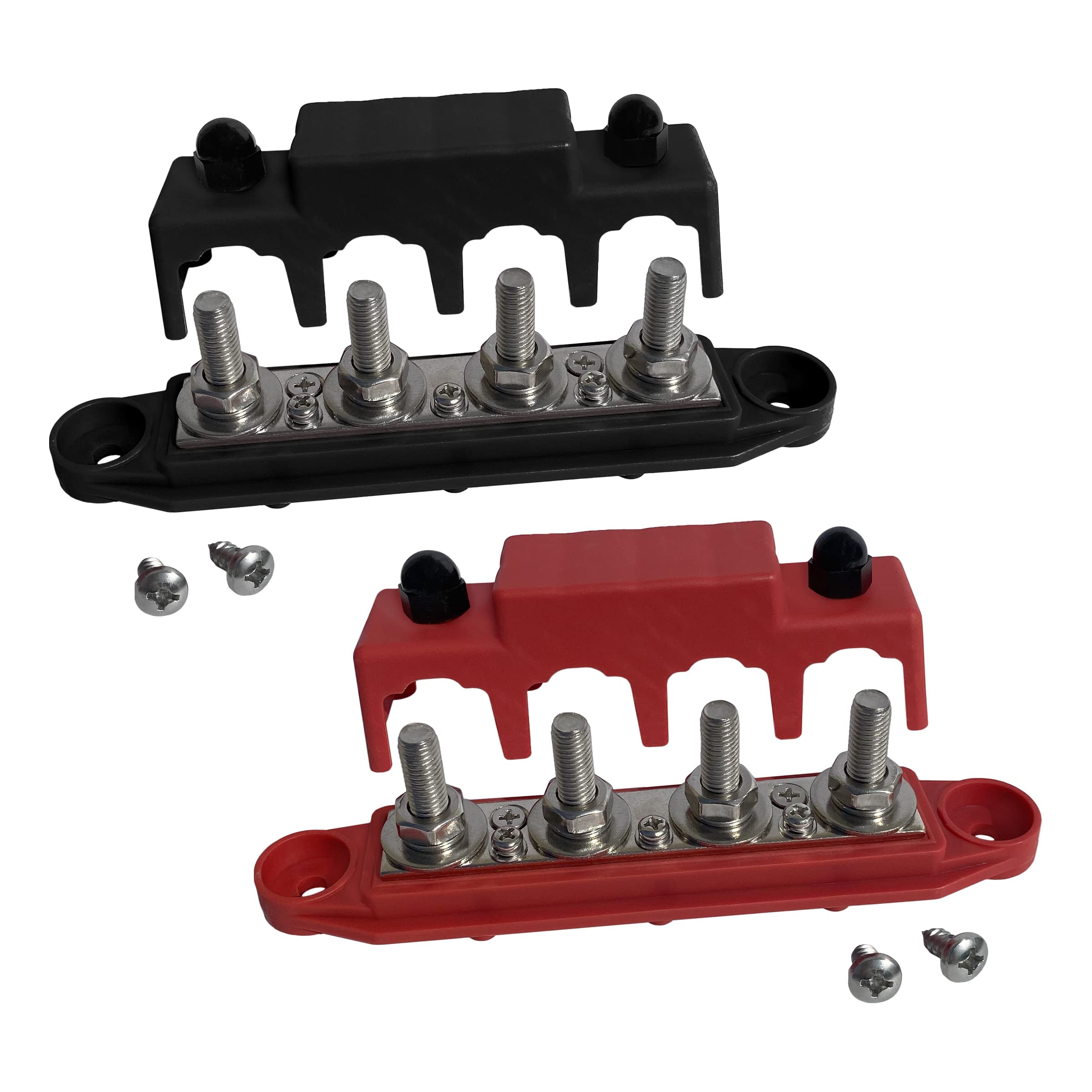Post power distribution block busbar Pair with cover 250Amp rating
